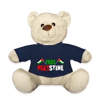 Soutien gratuit à la Palestine &Gaza Freedom Vintage - Nounours - bleu marine - Devant