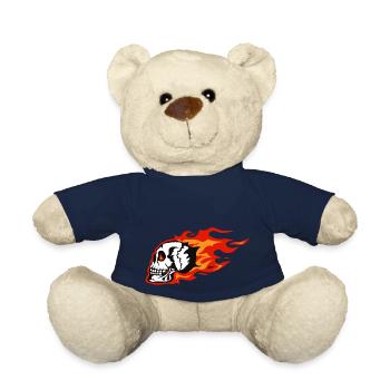 Tod Kopf profil crane skull flamme feu motrocy - Teddy - French Navy - Vorne