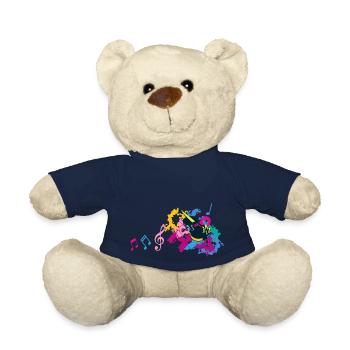 violin music note cle sol fantasy - Teddy Bear - french navy - Front