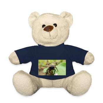 Blue Wood Bee Macro Photography - Teddy Bear - french navy - Front