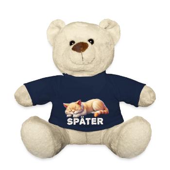 Chat endormi, je le ferai plus tard - Nounours - bleu marine - Devant