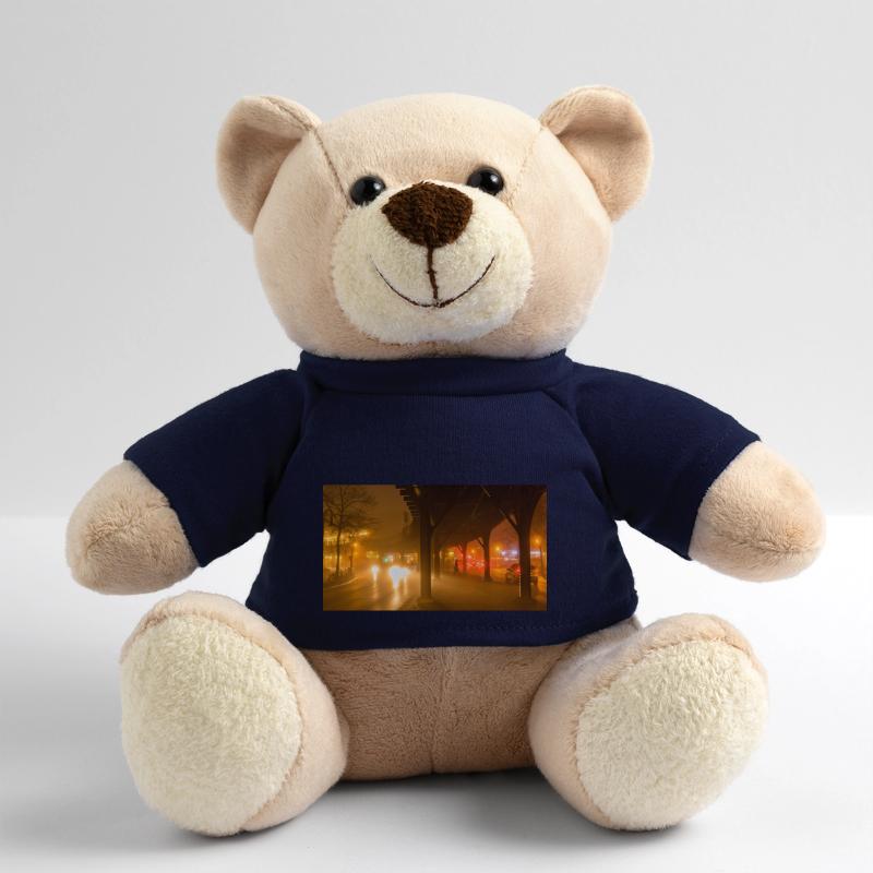Hochbahn am nebligen Abend Teddy