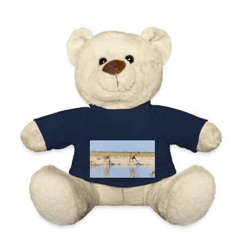 Landscape at the Cubango river with giraffe - Teddy Bear - french navy - Front