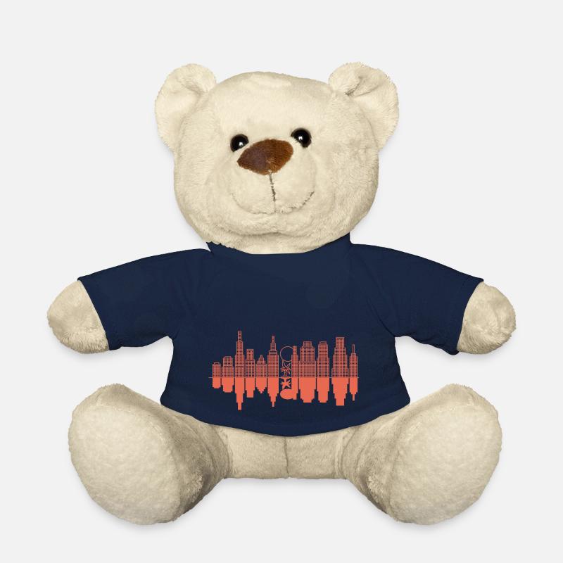 Eine Stadtsilhouette + ein Baum - Rot - Teddy - French Navy