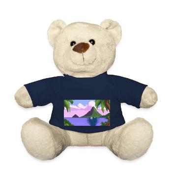 Piton ,St lucia - Pixel Art - Teddy Bear - french navy - Front