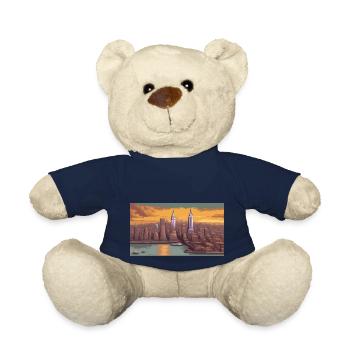 New York City - Pixelkunst - Teddy - French Navy - Vorne