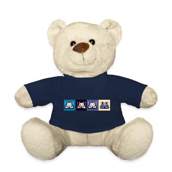 Cat attack - Teddy Bear - french navy - Front