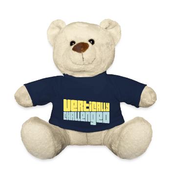 verticalement défié drôle petit gens blague hommes - Nounours - bleu marine - Devant