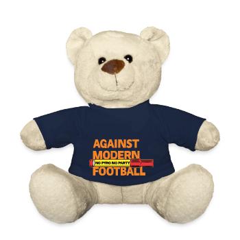 Against Modern Football No Pyro No Party - Teddy Bear - french navy - Front