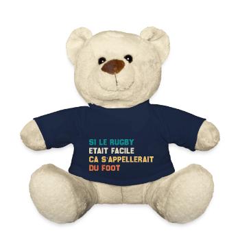 Si Le Rugby etait Facile ca s'appellerait du Foot - Nounours - bleu marine - Devant