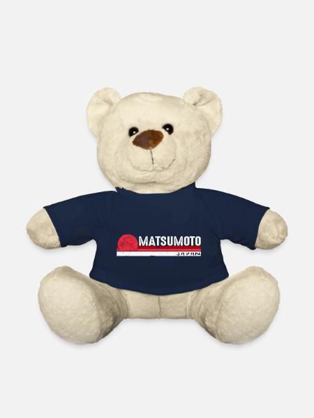 Vintage Matsumoto Japan Souvenir Asia Lover Men - Teddy Bear - french navy