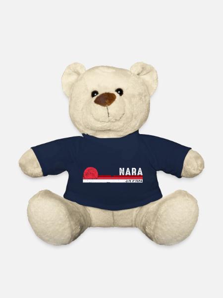 Nara Japan Vintage Souvenir for Japan Lover Men - Teddy Bear - french navy