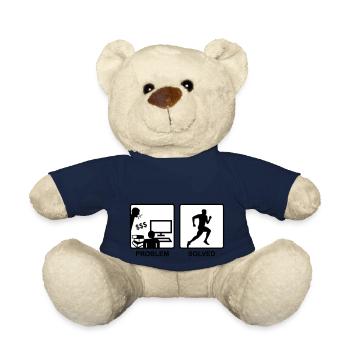 Running solves Problems - Man - Teddy Bear - french navy - Front