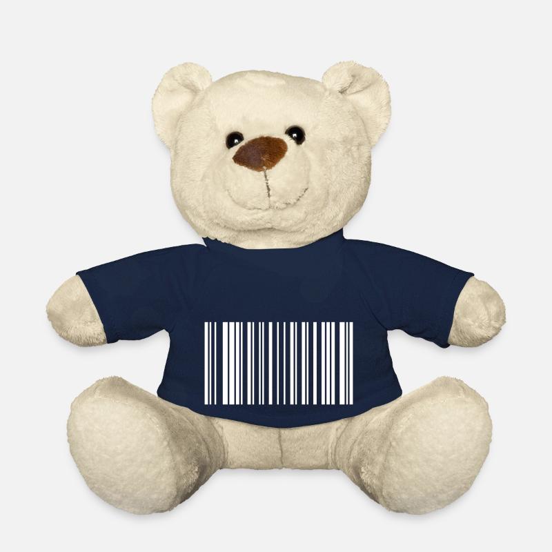 Code-barres de la paix Friedenszeichen Strichcode Symbole - Nounours - bleu marine