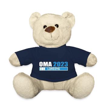 Oma 2023, Überraschung Geschenk Schwangerschaft - Teddy - French Navy - Vorne