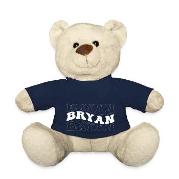 Funny Bryan Groovy 4 Männer Frauen Cool Bryan Tie Dye - Teddy - French Navy - Vorne