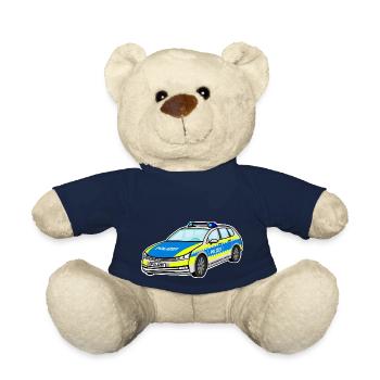 Voiture de police allemande, voiture de police, voiture de patrouille - Nounours - bleu marine - Devant