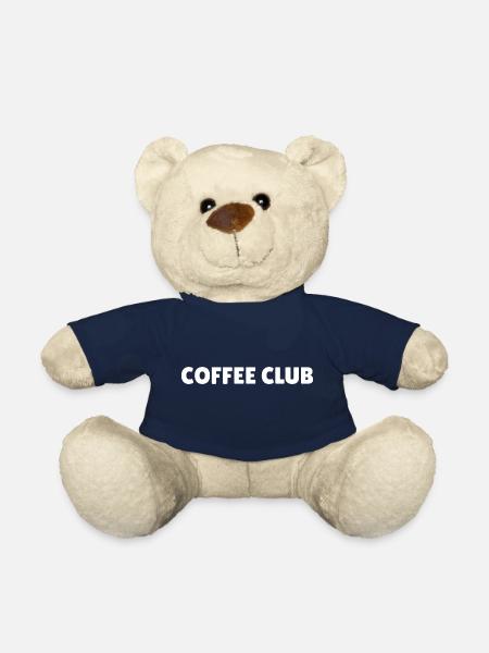coffee club, coffee slogan - Teddy Bear - french navy