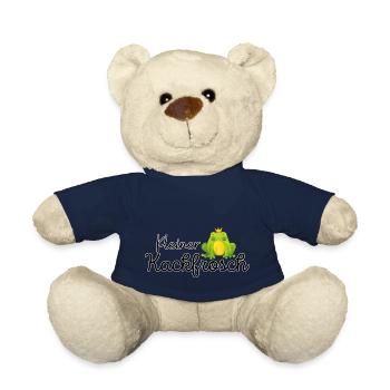 Little Poop Frog Baby Bodysuit Baby Shower Birth - Teddy Bear - french navy - Front