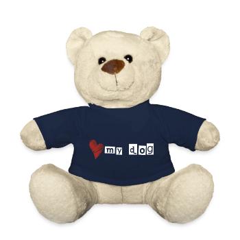 Love my dog - Teddy Bear - french navy - Front