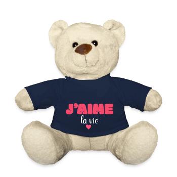 Beach Bliss: J'aime La Vie - Teddy Bear - french navy - Front