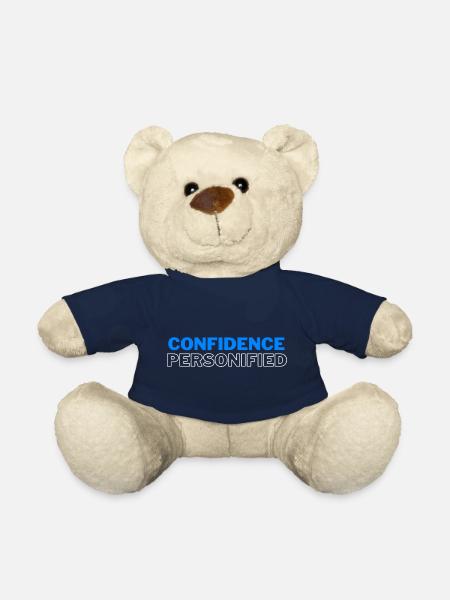 Confidence Personified on Dark Wears - Teddy Bear - french navy