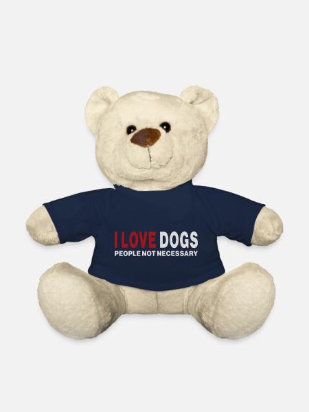 J’aime les chiens, les gens ne sont pas nécessaires - Nounours - bleu marine