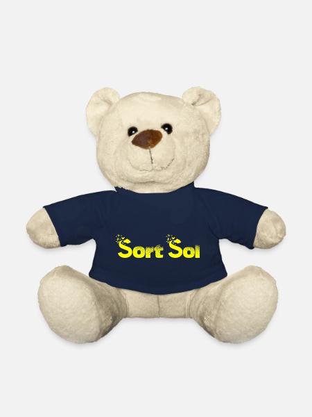 black sun Motif - Teddy Bear - french navy