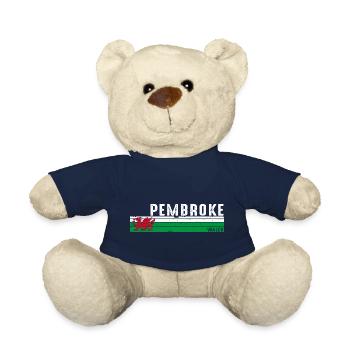 Pembroke: Celebrate Welsh Heritage and Beauty - Teddy Bear - french navy - Front