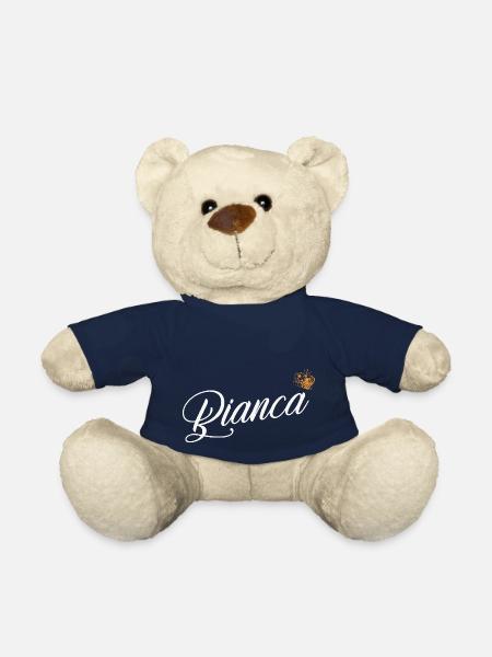 Bianca Custom Name für Frauen Kinder Kleinkinder - - Teddy - French Navy