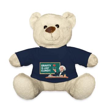 Fun physics design – Gravity is just clingy - Teddy Bear - french navy - Front