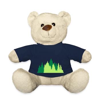 nadelwald baeume wald nadelbaum forst silhouette f - Teddy - French Navy - Vorne