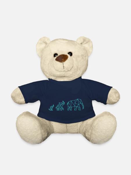 Famille Elephant Geometric - Nounours - bleu marine
