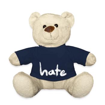 Hate Text white - Teddy - French Navy - Vorne
