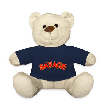 Savage lettering metal music style - Teddy Bear - french navy - Front