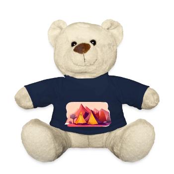 Camping Camping Camping-car Gift Caravan Camp - Nounours - bleu marine - Devant