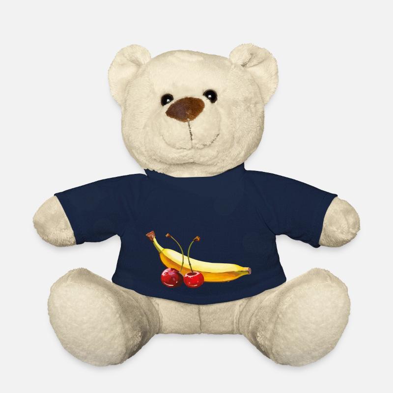 Cerises bananes - Nounours - bleu marine