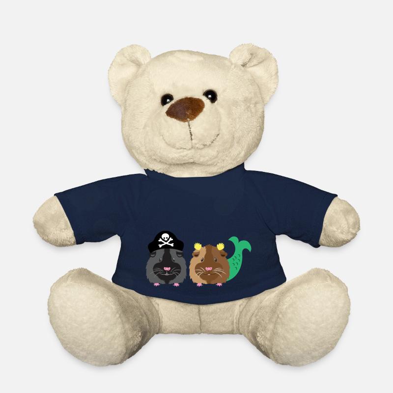 Cochon d’Inde à barbe noire avec cochon d’Inde sirène - Nounours - bleu marine
