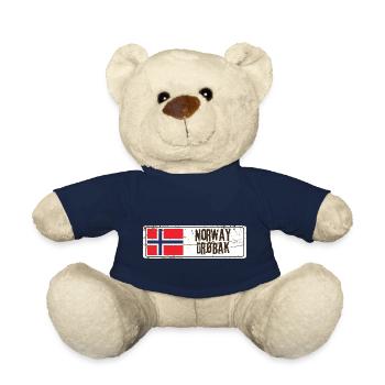 Drøbak Norway Flag - Teddy Bear - french navy - Front