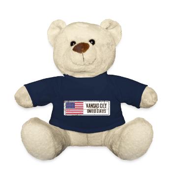 Kansas City United States Flag - Teddy Bear - french navy - Front
