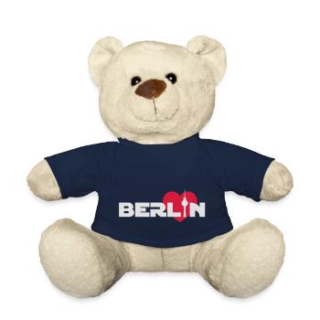 Love Berlin mit Fernsehturm - Teddy - French Navy - Vorne