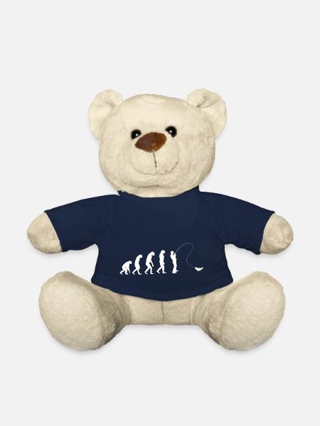 Darwin Évolution homme singe homme pêche pêche - Nounours - bleu marine