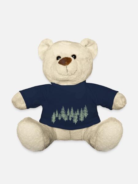 Arbres arbres - forêt - Nounours - bleu marine