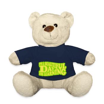 beautiful day for learning - Teddy Bear - french navy - Front