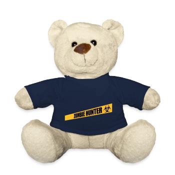 zombie hunter Halloween quote - Teddy Bear - french navy - Front