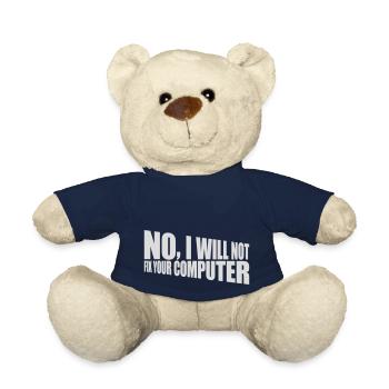 not fix your computer - Teddy Bear - french navy - Front