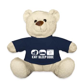 Eat Sleep Code Software Coding - Teddy - French Navy - Vorne