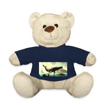 Whale floating in the sky - Teddy Bear - french navy - Front