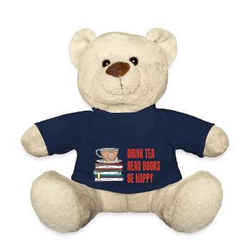 Lesen Tea Bücher Tee Buch Teetrinker Leser - Teddy - French Navy - Vorne