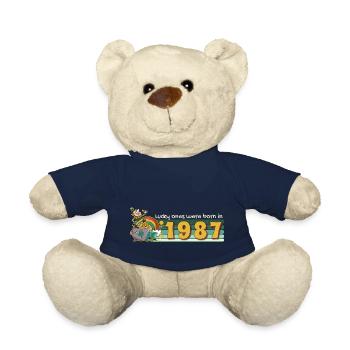 Lucky Ones Were Born in 1987 tee St. Patrick's - Teddy Bear - french navy - Front